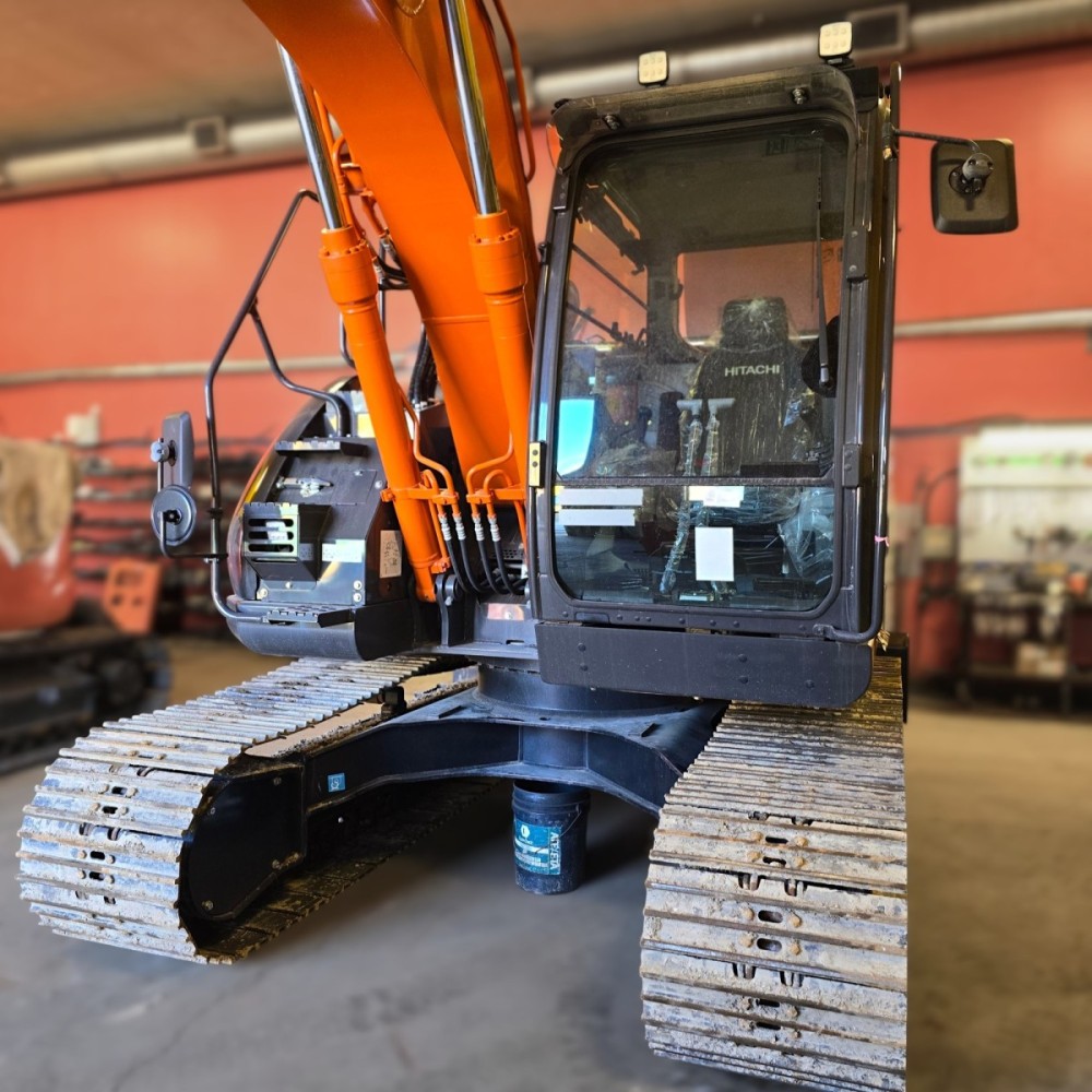 Hitachi ZX135US prior to high and wide modification and guarding