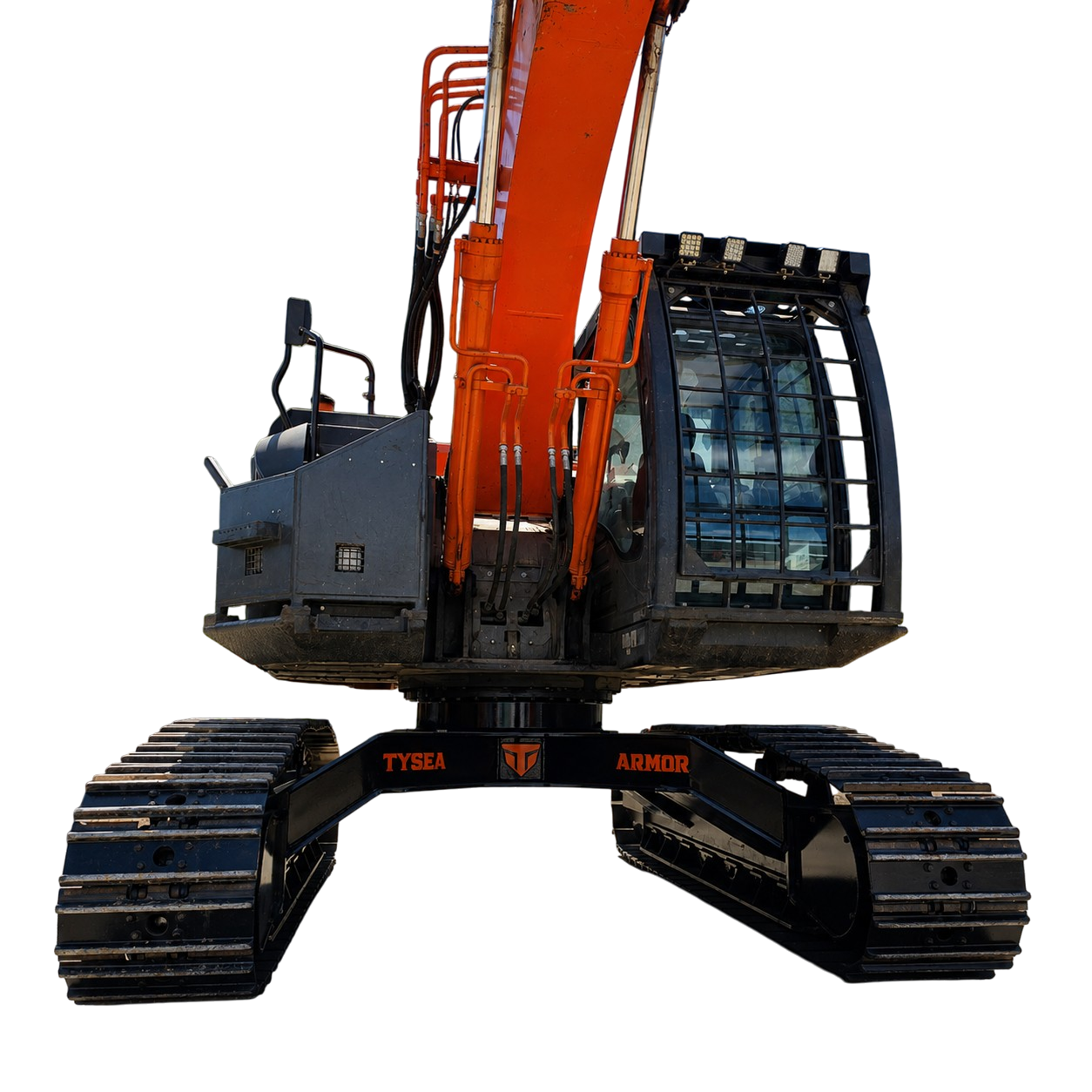 Hitachi ZX245 zero swing with high and wide undercarriage conversion