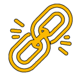 Icon representing heavy duty with two chains clanging together